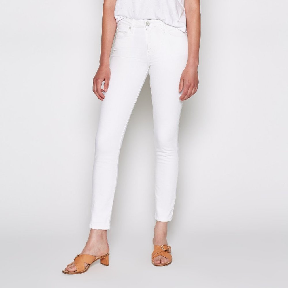 Joie Mid Rise Skinny Jeans white size 25 NWT